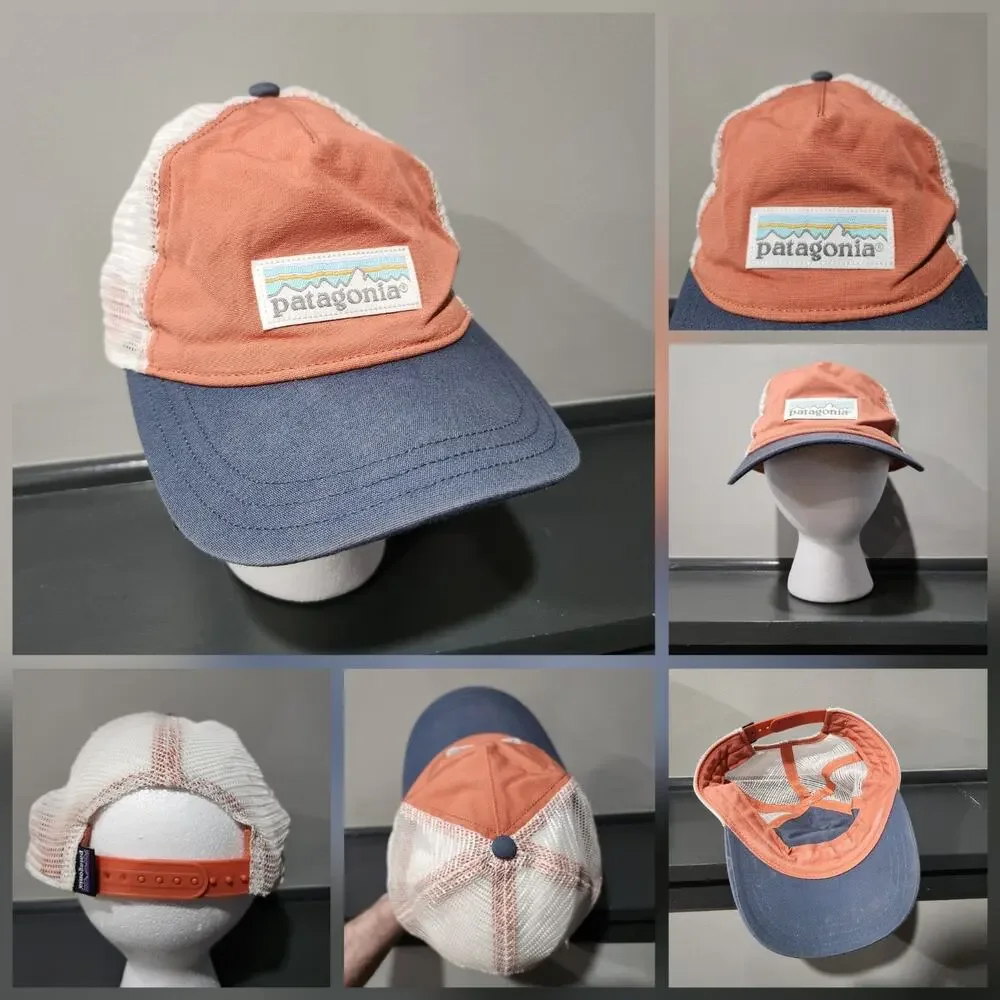 Patagonia Logo Patch Mesh Adjustable Snapback Trucker Hat‎ Cap OSFA